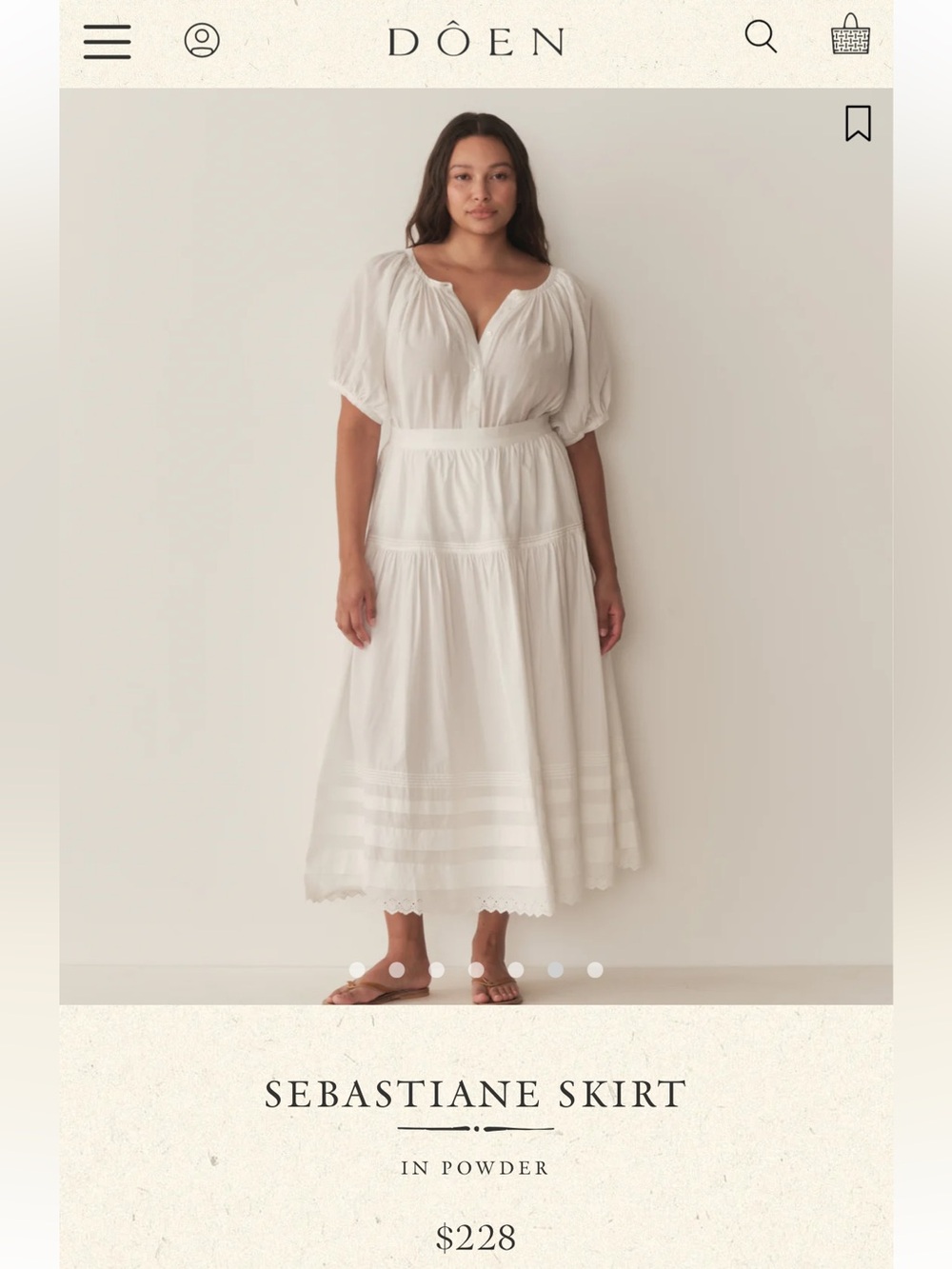 Dôen Sebastiane Tiered Midi Skirt - Picture 6 of 10